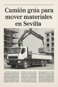 Camión grua para mover materiales en Sevilla