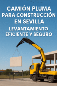 Camión pluma para construcción en Sevilla